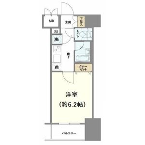 1K 間取り図