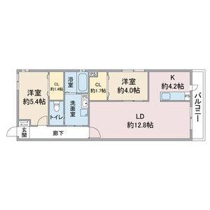 2LDK 間取り図