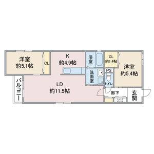 2LDK 間取り図