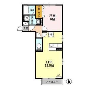 1LDK 間取り図