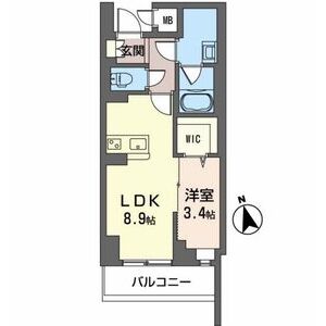 1LDK 間取り図