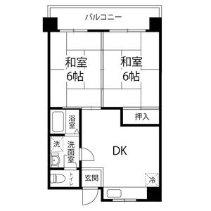 2DK 間取り図