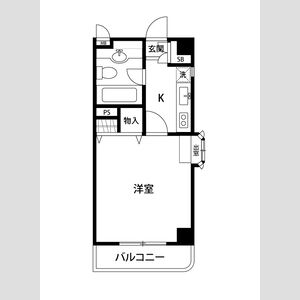 1K 間取り図