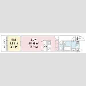1LDK 間取り図