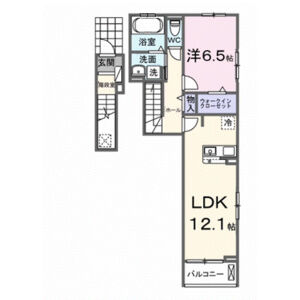1LDK 間取り図