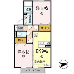 2DK 間取り図