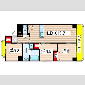 3LDK 間取り図