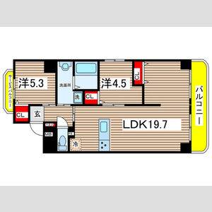 2LDK 間取り図
