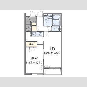 1LDK 間取り図