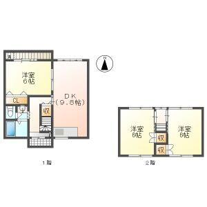 3DK 間取り図