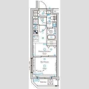 1DK 間取り図