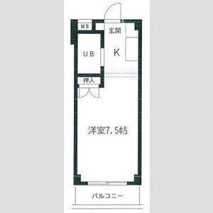 1K 間取り図