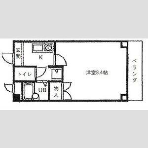 1K 間取り図