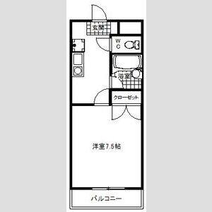 1K 間取り図