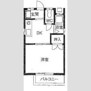 1K 間取り図