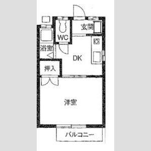 1K 間取り図
