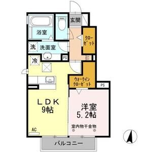 1LDK 間取り図
