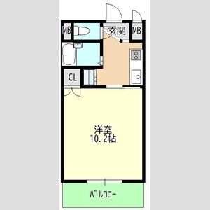 1K 間取り図