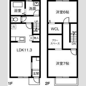 2LDK 間取り図