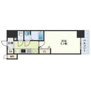 1K 間取り図