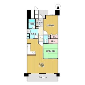 2LDK 間取り図