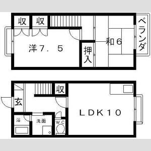 2LDK 間取り図