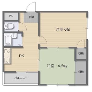 2DK 間取り図