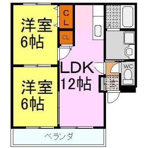 2LDK 間取り図