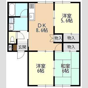 3DK 間取り図