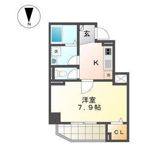 1K 間取り図