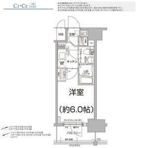 1K 間取り図