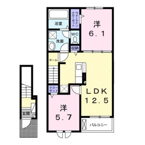 2LDK 間取り図