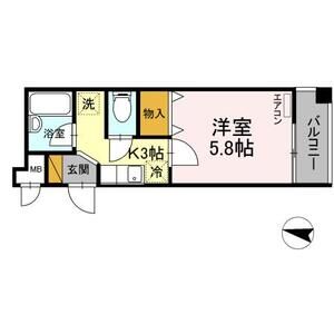 1K 間取り図