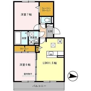 2LDK 間取り図