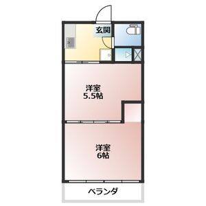 2DK 間取り図