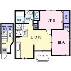 2LDK 間取り図