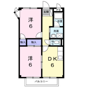 2DK 間取り図