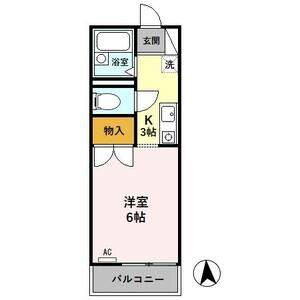 1K 間取り図