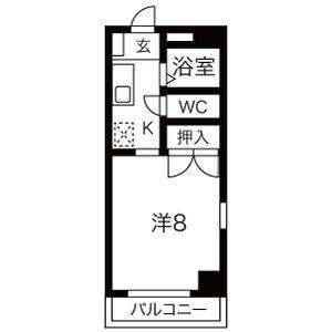 1K 間取り図