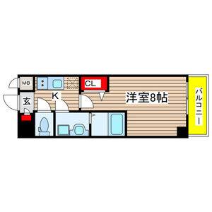 1K 間取り図