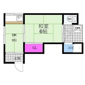 1DK 間取り図