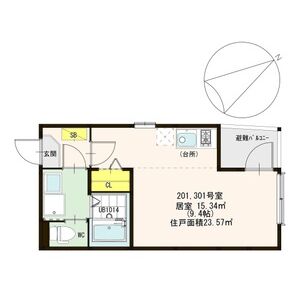ワンルーム 間取り図