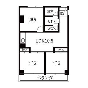 2LDK 間取り図