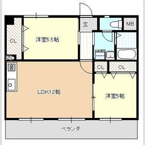 2LDK 間取り図