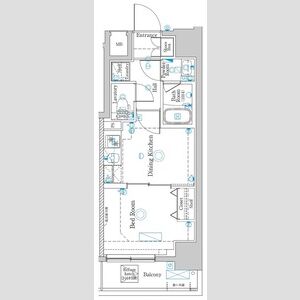 1DK 間取り図