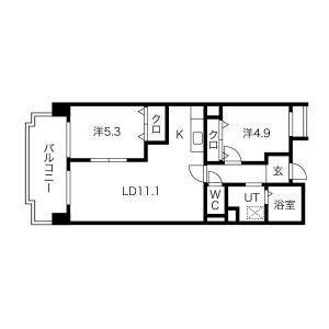 2LDK 間取り図