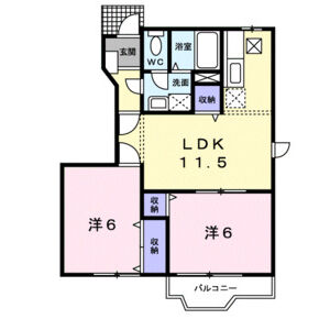 2LDK 間取り図