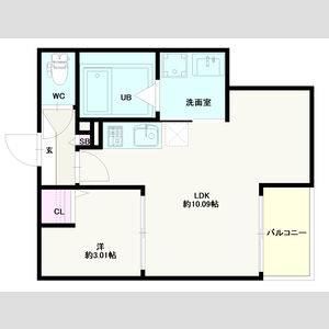 1LDK 間取り図