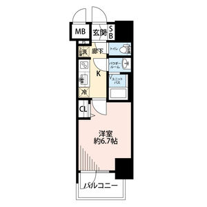 1K 間取り図
