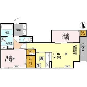 2LDK 間取り図